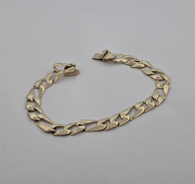 Unique 14K Karat Yellow Gold  Link Chain Bracelet 8.5 