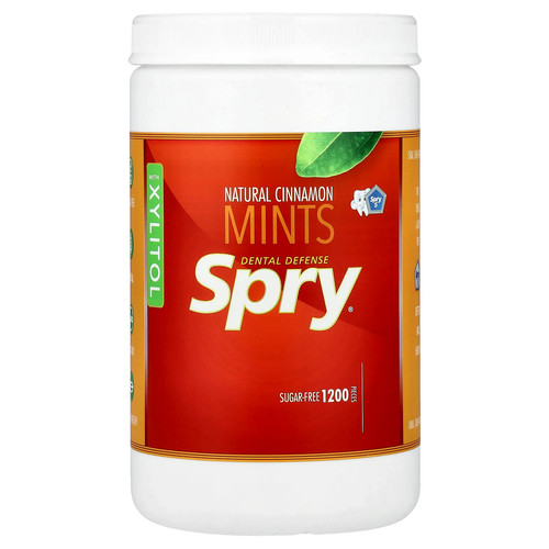 Spry®, Dental Defense Mints With Xylitol, Natural Cinnamon, 1,200 Pieces