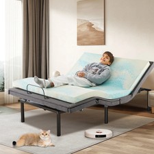 Electric Queen Size Bed Adjustable Frame with Wireless Remote Zero Gravity Bed