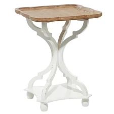 Wooden Side End Accent Table End Table with Brown Wood Top, Side Table 20" x ...