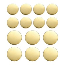 14Pcs, Metal Round Buttons 18/23mm Brass Sewing Craft Buttons Gold