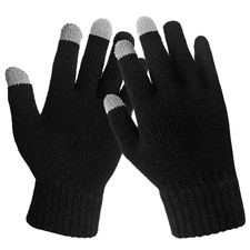 Touch Screen Winter Gloves Warm Knitted Full Finger Gloves.Unisex