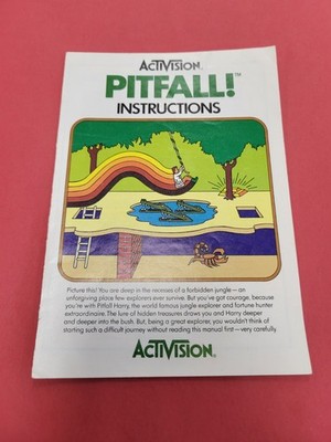 Activision Pitfall! Video Game Instructions Manual 1982 Atari 2600