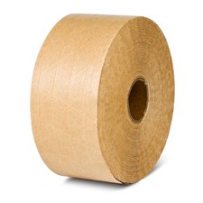 Water Activated Kraft Paper Tape 2.75" x 450ft Brown Reinforced Packing