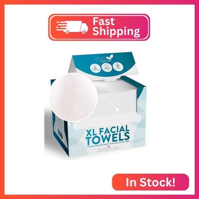 Disposable Face Towels XL 10x12-100% Viscose Eucalyptus Biodegradable Clean Faci
