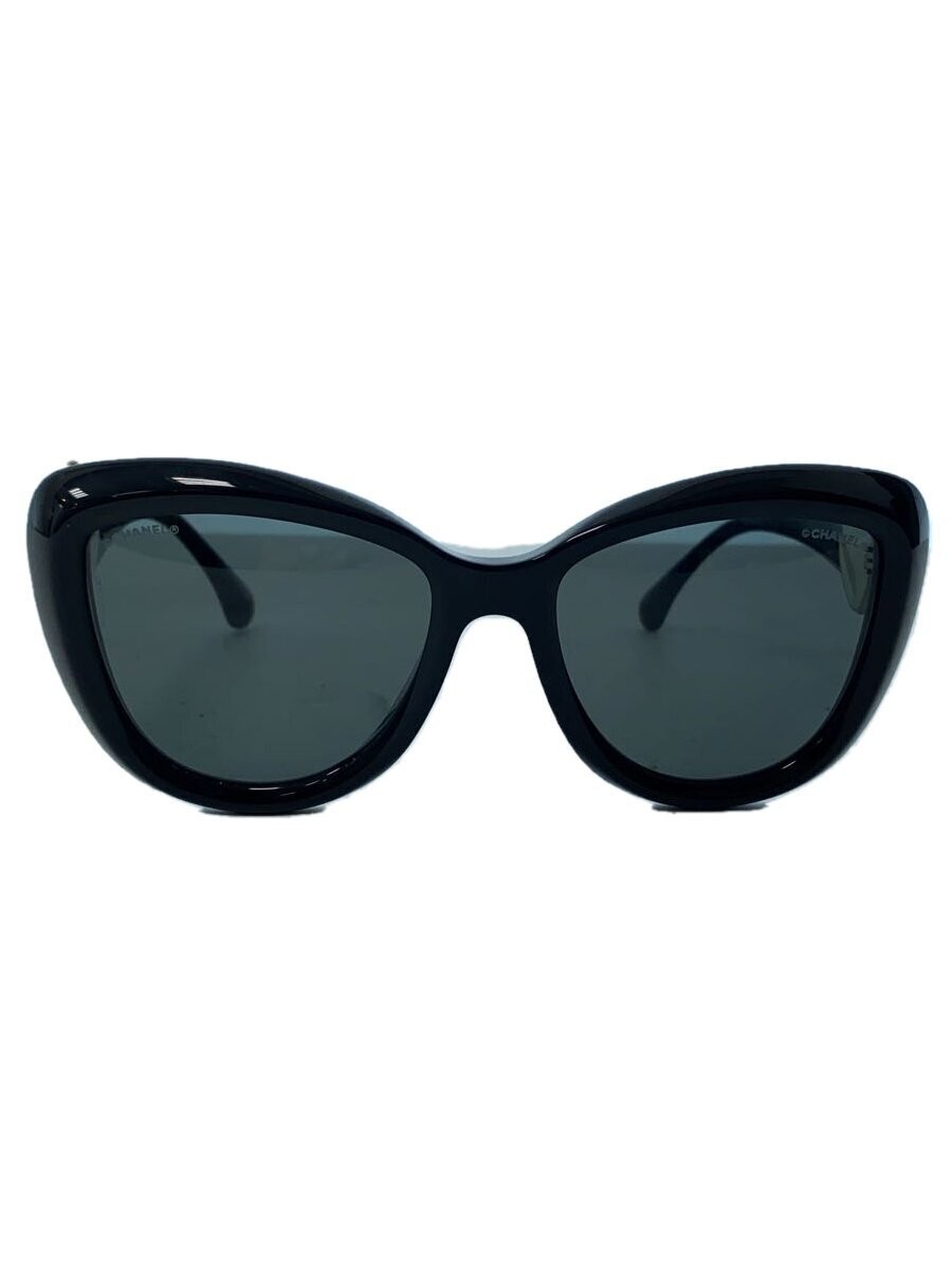 CHANEL Butterfly Sunglasses Black 5517-A c622 S8 Womens Used-image