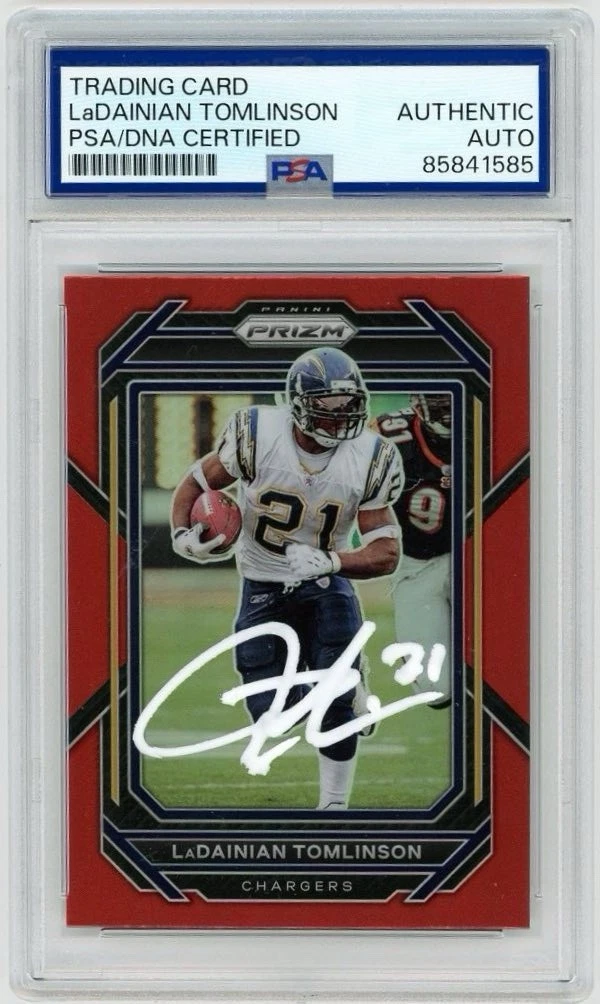 LaDainian Tomlinson Football Autographed Sports Trading Cards for