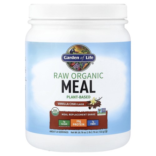 RAW Organic Meal Replacement Shake, Vanilla Chai, 18.76 oz (532 g)
