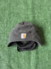 Carhartt Fleece 2 in 1 Hat Cap Mens Grey Winter Mask Winter A202 CHH Workwear