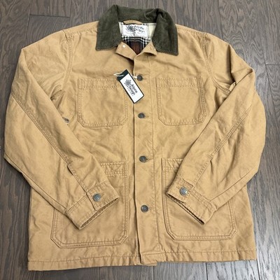 NWT Alpine Design Mens Chore Jacket Brown Khaki $98 Outdoor Cotton New Button