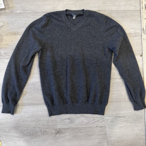 Pull-over En Cachemire Pour Femme Apt. 9 - Col V, Imprimé Argyle Gris - Taille M - Occasion Très Bon état