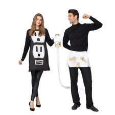 Plug and Socket Halloween Costume Adult, Plug and Outlet Couples USB Costume ...