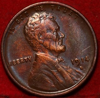 1914 D Denver Mint Copper Lincoln Wheat Cent