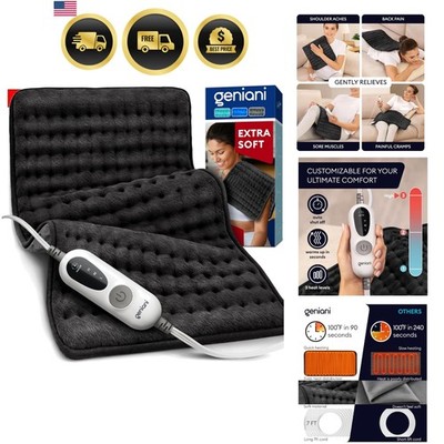 Electric Heating Pad for Back Pain & Cramps Relief, Electric Throw, Auto Shut...