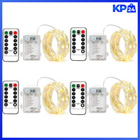 LED Lichterkette Batterie 5M 50 Leds Mit Fernbedienung Und Timer Deko
