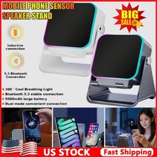 5-in-1 Wireless Induction Speaker Bluetooth Speaker With Phone Stand RGB Light
