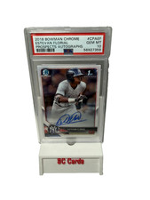 Estevan Florial 2018 Bowman Chrome 1st Refractor Auto #CPAEF Yankees PSA 10 GEM