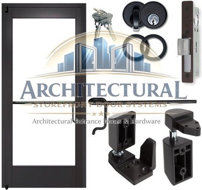 ADA RH DB Storefront Door 36''x80'' Architectural Grade Entrance System Complete
