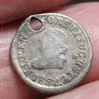 1852 GJ (ECUADOR) 1/4 REAL (QUITO) SILVER (LIBERTY HEAD) SCARCE — photo 3