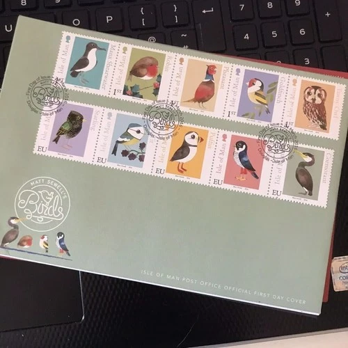 GB Isle of Man Stamps 2016 MATT SEWELL'S BIRDS First Day Cover FDC UNADDRESSED