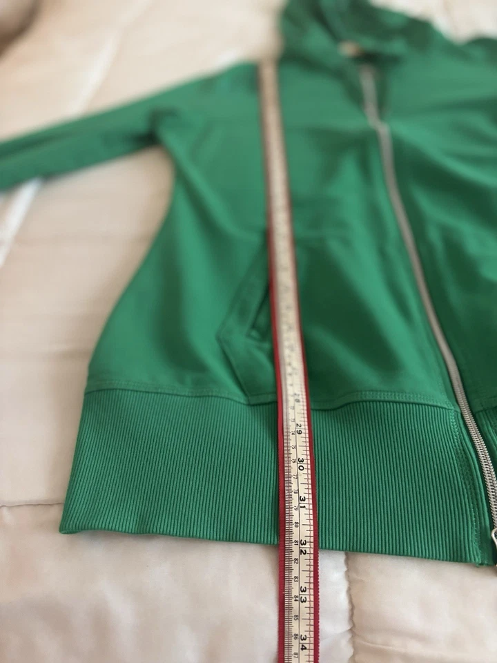 Sudadera con capucha verde cremallera completa Nike Fit Dry talla XXL para mujer con bolsillos Foto 3 de 4