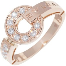 Bvlgari K18pg Diamond Pave Ring Women Metallic One Size