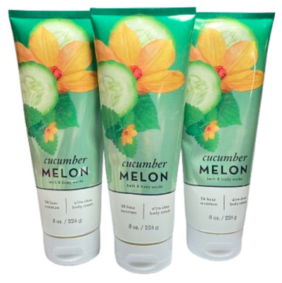 Bath and Body Works 3 CUCUMBER MELON Ultra Shea Body Cream  ~  FREE SHIP