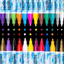 | 24 PACK | Oil Based Paint Markers | Oil Paint Pens For Rock Painting,Glass,...