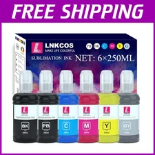 Vivid Color 6x250ML Ink Compatible for EcoTank ET-8500/ET-8550 - Syringe-Free
