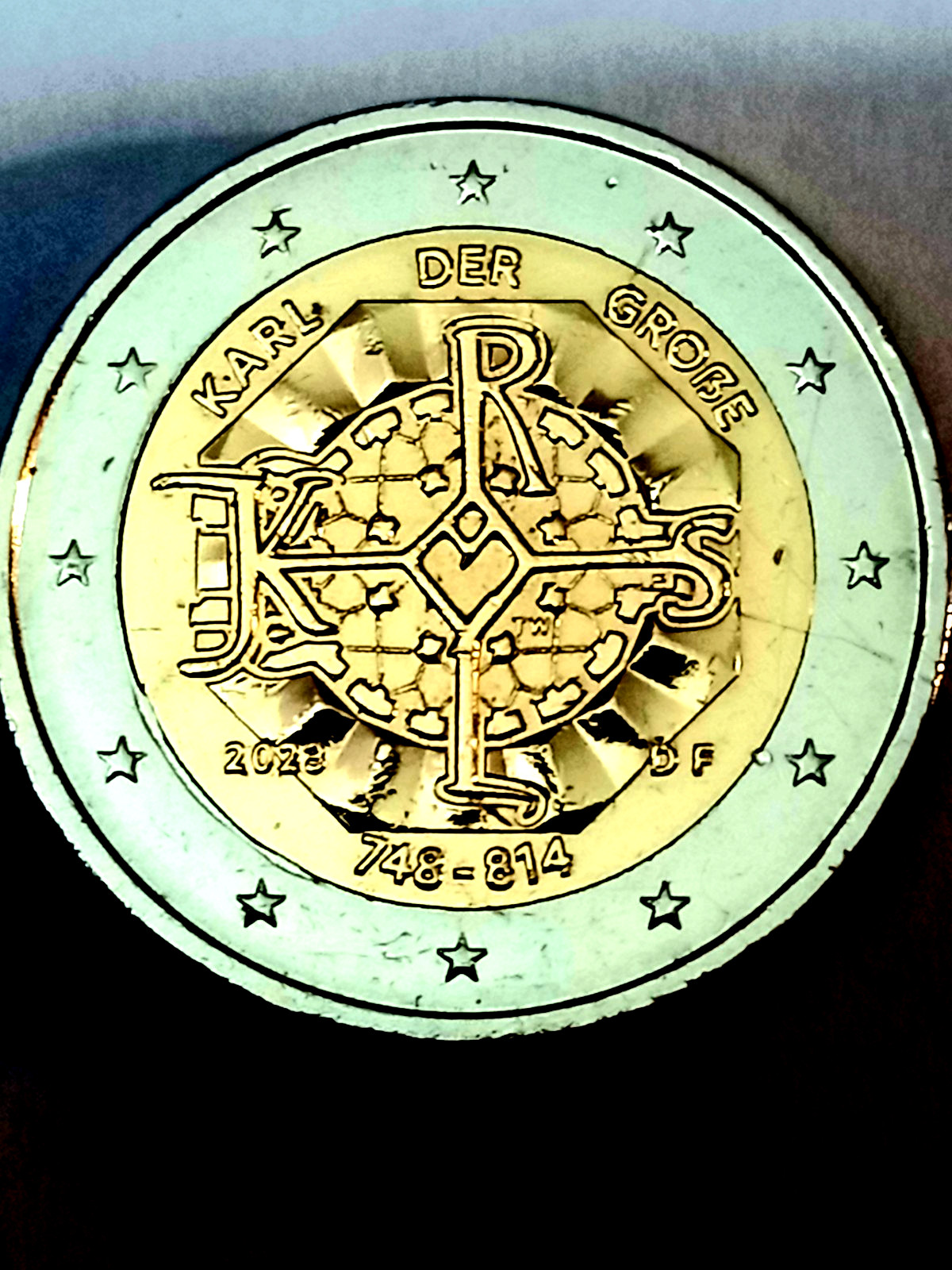 2 Euros 2023 D.F. Anniversaire de la Naissance de Charlemagne (748-814).