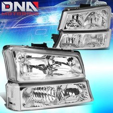 For 2003-2006 Chevy Silverado Avalanche 1500 2500 Headlight Bumper Lamps Chrome For 2003-2006 Chevy Silverado Avalanche 1500 2500 Headlight Bumper Lamps Chrome