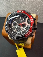 Invicta TI-22 Titanium Chronograph 49497 – Titanium Case – Red/Black– New in Box