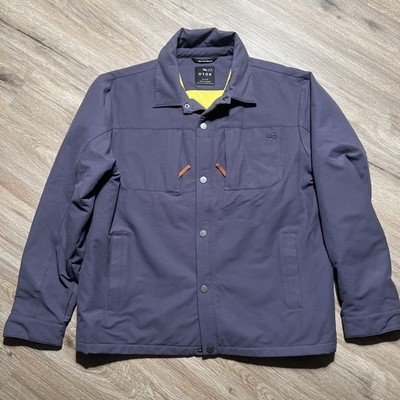OROS Jacket Mens XL Gray Voyager Huckberry Solarcore Snap Front Inkwell NASA