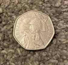 Rare 2017 Benjamin Bunny 50p Fifty Pence Coin Beatrix Potter Collectible