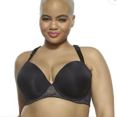 paramour by felina carolina lace-back full-figure contour bra 115011 black 34ddd