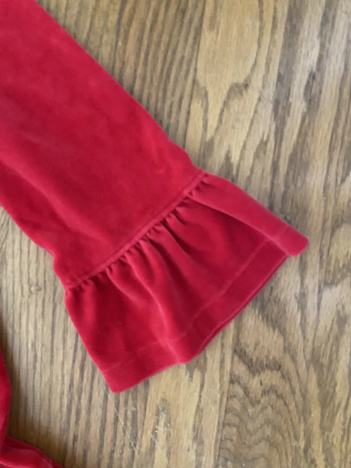 Платье Hanna Andersson Fuchsia Pink Velour Ruffle Love To Twirl 150 для девочек 12 б/у в отличном состоянии! - Изображение 2 из 4