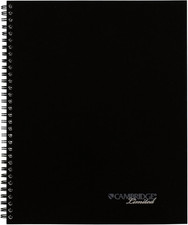 Cambridge Limited Business Notebook with Quicknotes, Legal Ruled Paper, 8" X 11"
