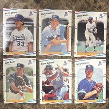 15. 🔥Fleer Kansas City Royals Baseball Card Lot Seitzer Gubicza Wilson 6 Cards