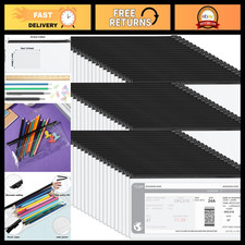 500 Pcs Clear Zip Envelopes Pencil Pouches, Poly Storage Bags, Black