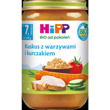 HiPP BIO od pokoleń, Kuskus z warzywami i kurczakiem, po 7. m-cu, 220 g Hipp Pol