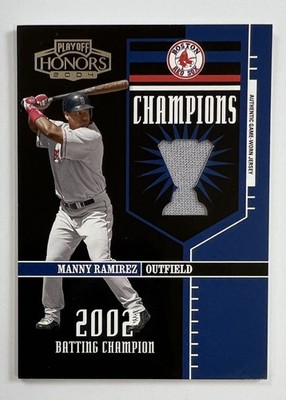 2004 Donurss Playoff Honors #C-18 Manny Ramirez Champions Relic 43/250 AR116