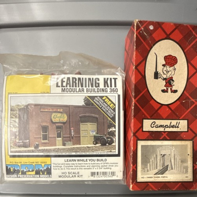 #ad Campbell HO 1:87 Wood Tunnel Portal Kit 351 amp; Modular Building 360 Kit $30.00