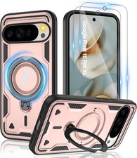 Rose Gold Military-Grade Magnetic Case for Google Pixel 10 Pro XL 2-Pack Scree