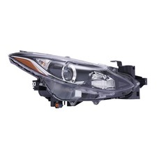 Right Halogen Headlight Assembly Black Housing Clear Lens for 2014-2016 Mazda 3