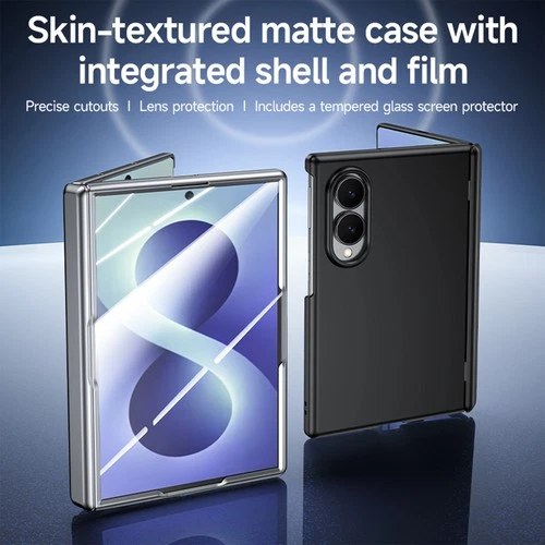 For Samsung Galaxy Z Fold 8Ultra 8 Hinge Holder Shockproof Case+Screen Protector