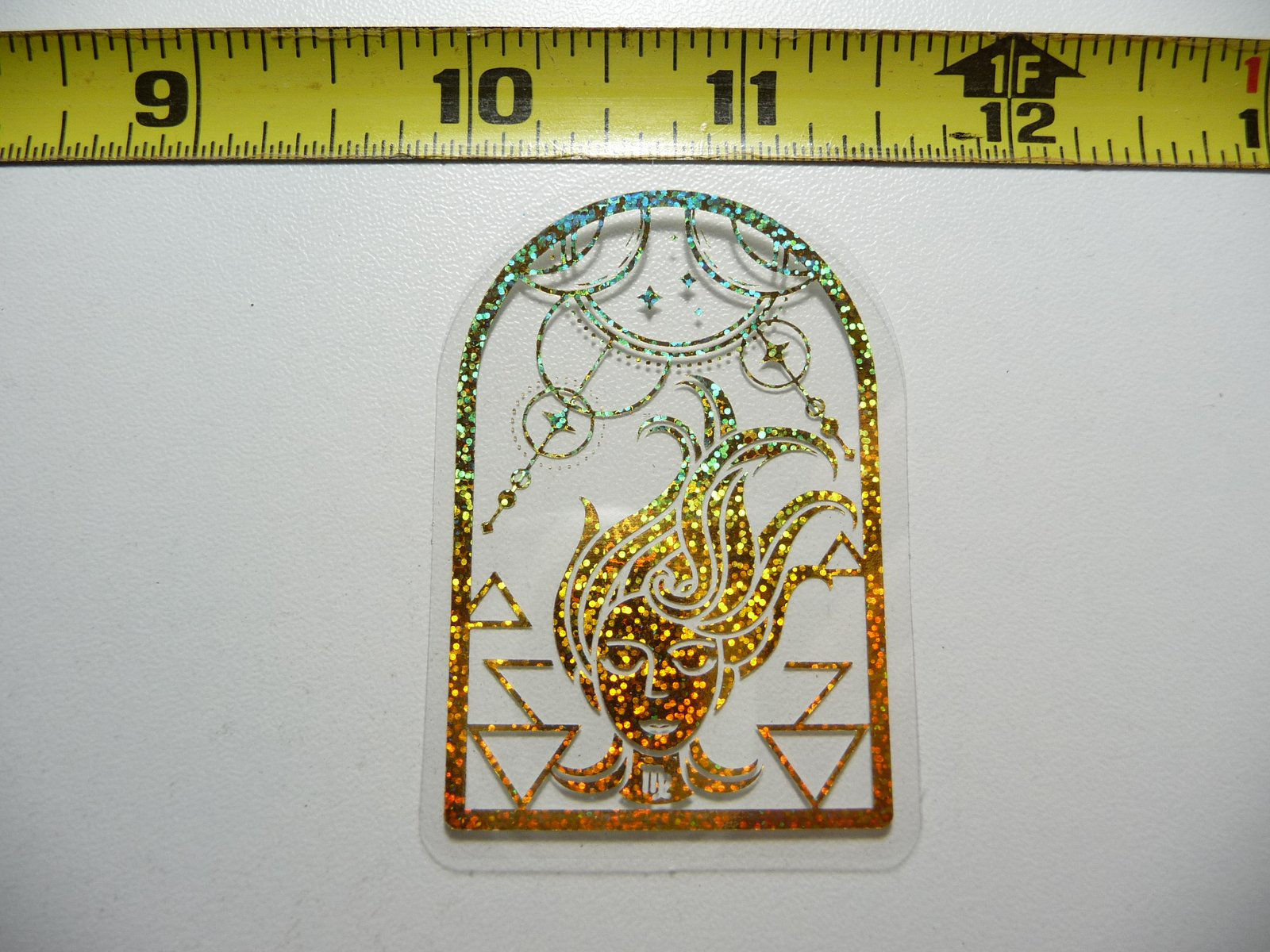 Holographic Virgo Zodiac Arch Sticker Horoscope Birth Month Decal