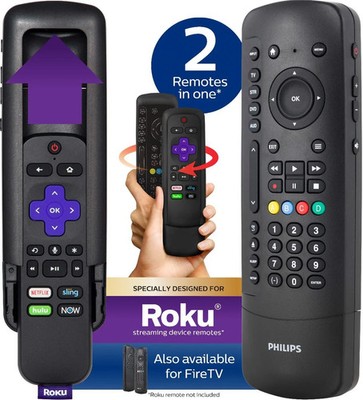 Philips 4 Device Universal TV Remote Control Companion for Roku SPR223R/2