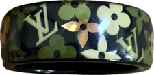 LOUIS VUITTON Inclusion Bangle Bracelet Black Green Gold