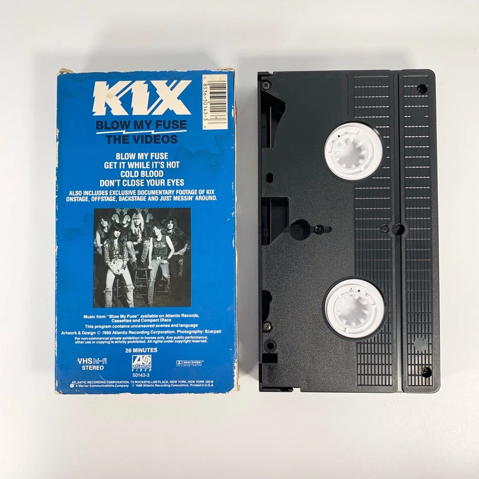 KIX -Blow My Fuse The Videos (1989 Atlantic Video, VHS, Exclusive Footage) Foto 4 de 4