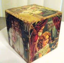 Wooden Victorian Christmas Shelf Block Vintage Santa Claus NEW 